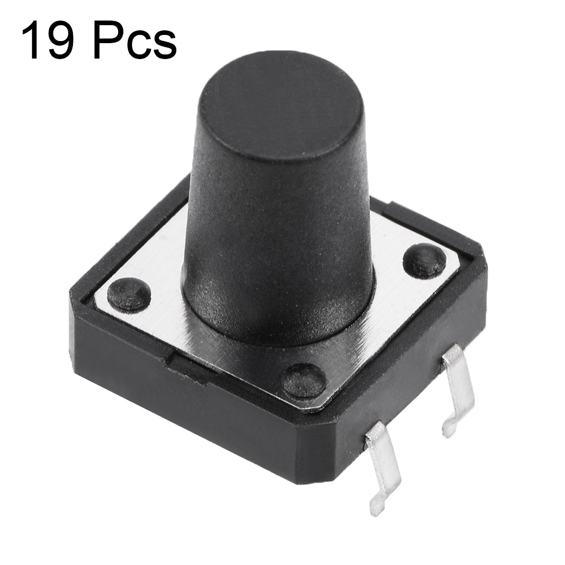 Harfington 12x12x12mm Panel Mini/Micro/Small PCB Momentary Tactile Tact Push Button Switch DIP 19PCS
