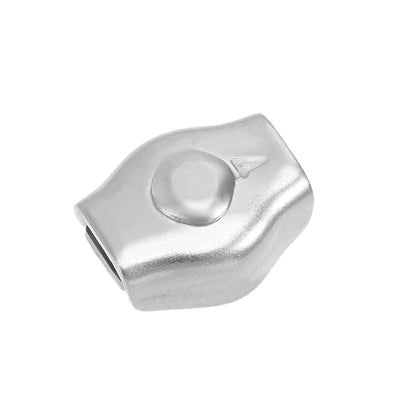 Harfington 10 Pcs 304 Stainless Steel Single Wire Rope Clip Cable Clamp Suit for 2mm-3mm Rope