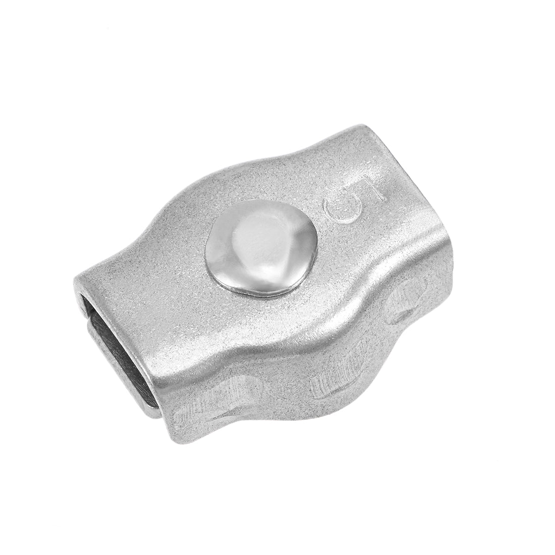 Harfington 10 Pcs 304 Stainless Steel Single Wire Rope Clip Cable Clamp Suit for 3mm-4mm Rope