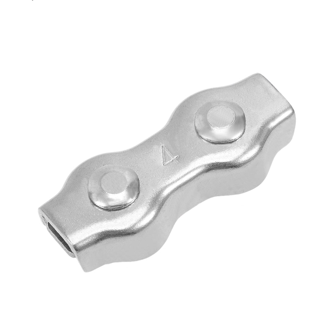 Harfington 3 Pcs 304 Stainless Steel Duplex Wire Rope Clip Cable Clamp Suit For 2mm-3mm Rope