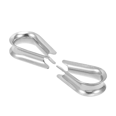 Harfington 10 Pcs M10 Stainless Steel 19/64"-11/32" Wire Rope Cable Thimbles Rigging