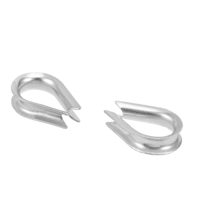 Harfington 20 Pcs M3 Stainless Steel 3/32"-1/8" Wire Rope Cable Thimbles Rigging