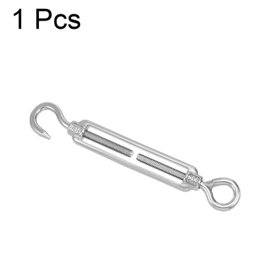 Harfington M6 Stainless Steel 304 Hook & Eye Turnbuckle Wire Rope Tension