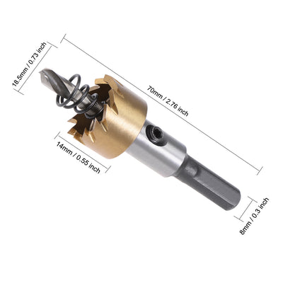 Harfington 12-38mm HSS Drill Bit Hole Saw Stainless High Speed Steel Metal Alloy
