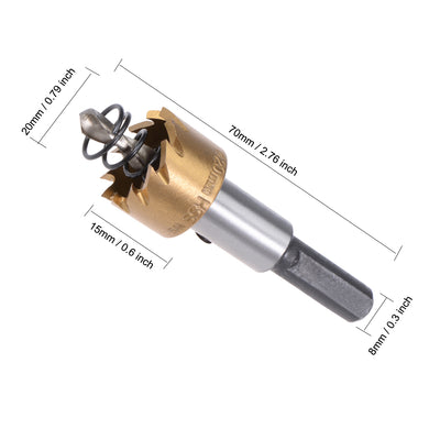 Harfington 12-24mm HSS Drill Bit Hole Saw Stainless High Speed Steel Metal Alloy