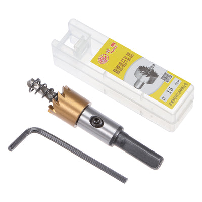 Harfington 12-24mm HSS Drill Bit Hole Saw Stainless High Speed Steel Metal Alloy