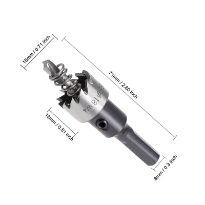 Harfington 18mm HSS Drill Bit Hole Saw for Stainless Steel Metal Alloy Wood
