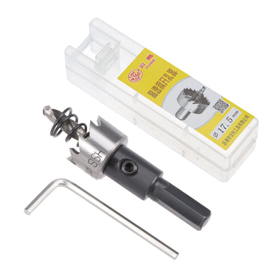 Harfington 17.5mm HSS Drill Bit Hole Saw for Stainless Steel Metal Alloy Wood