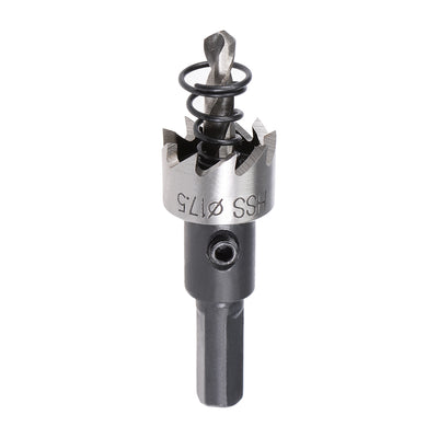Harfington 17.5mm HSS Drill Bit Hole Saw for Stainless Steel Metal Alloy Wood