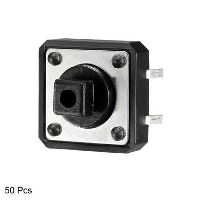Harfington 12x12x7.3mm Panel Momentary 4-Pin PCB DIP Tactile Tact Push Button Switch 50PCS