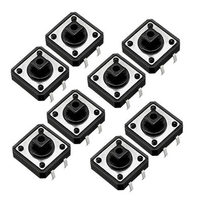 Harfington 12x12x7.3mm Panel Momentary 4-Pin PCB DIP Tactile Tact Push Button Switch 50PCS