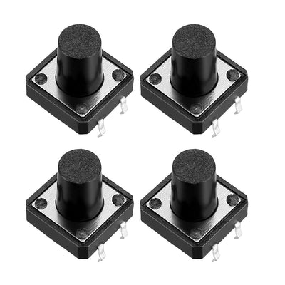 Harfington 12x12x12mm Panel Momentary 4-Pin PCB DIP Tactile Tact Push Button Switch 100PCS