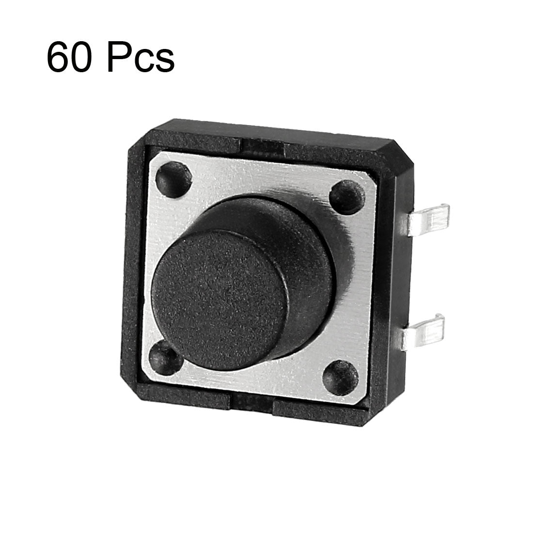 Harfington 12x12x8mm Panel Momentary 4-Pin PCB DIP Tactile Tact Push Button Switch 60PCS