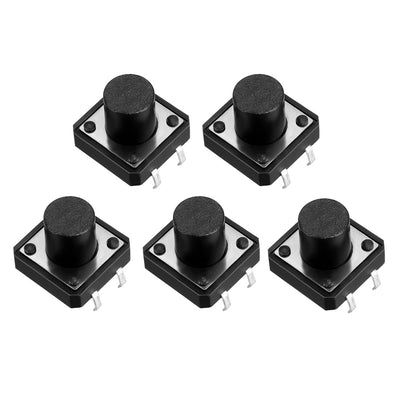 Harfington 12x12x10mm Panel Momentary 4-Pin PCB DIP Tactile Tact Push Button Switch 5PCS