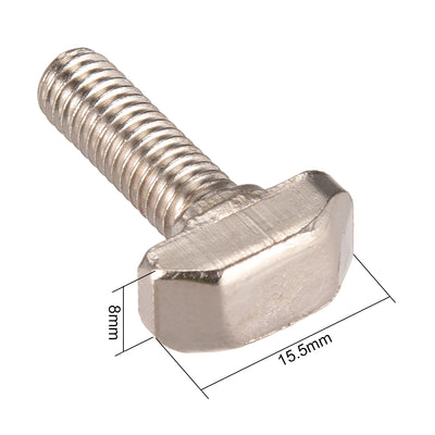 Harfington M6x20mm T-Slot Drop-In Stud Sliding Screw Bolt Carbon Steel European Standard 30 Series 20pcs