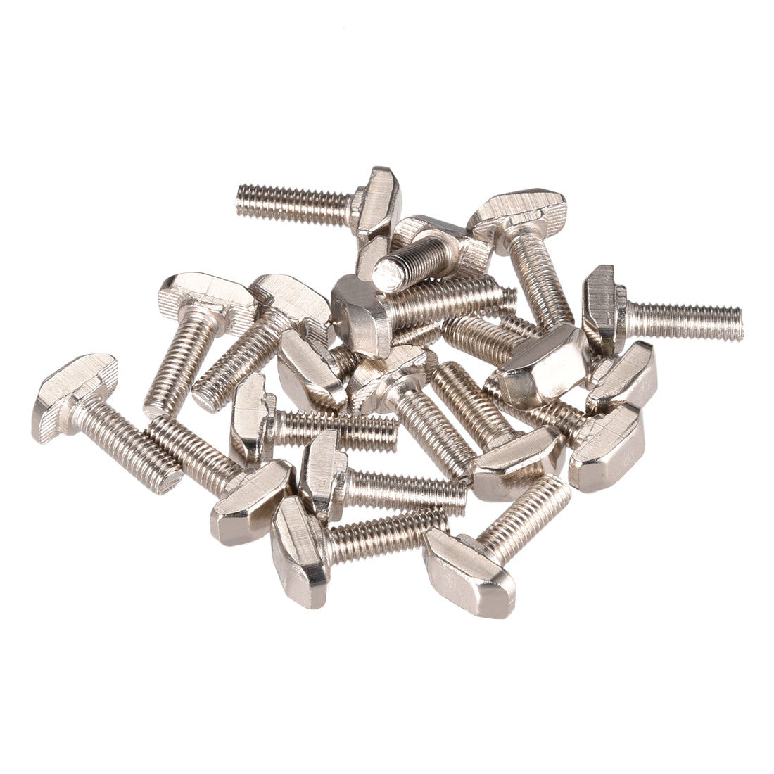 Harfington M6x20mm T-Slot Drop-In Stud Sliding Screw Bolt Carbon Steel European Standard 30 Series 20pcs