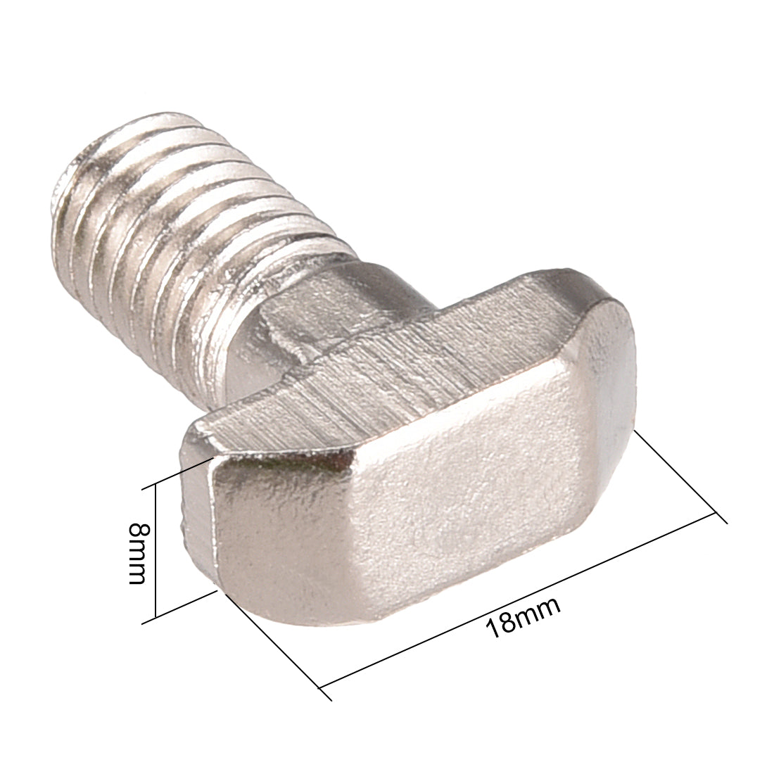 Harfington M8x16mm T-Slot Drop-In Stud Sliding Screw Bolt Carbon Steel European Standard 40 Series 5pcs