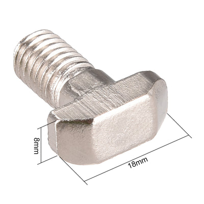 Harfington M8x16mm T-Slot Drop-In Stud Sliding Screw Bolt Carbon Steel European Standard 40 Series 5pcs