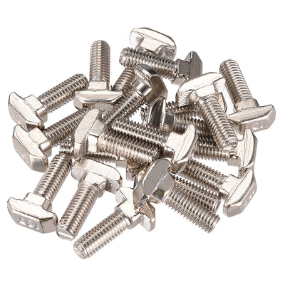 Harfington M8x25mm T-Slot Drop-In Stud Sliding Screw Bolt Carbon Steel European Standard 45 Series 20pcs