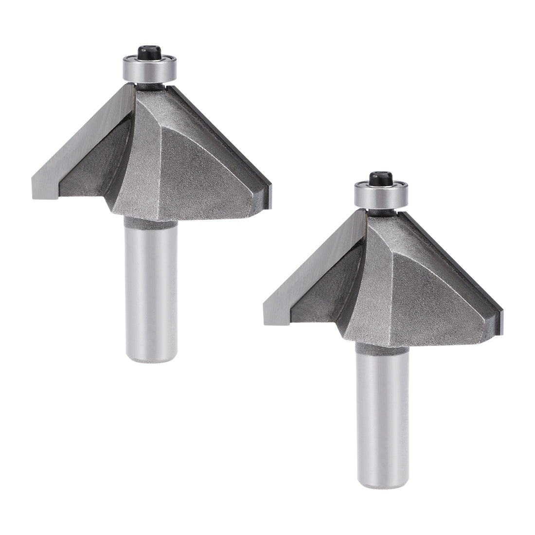 Harfington Chamfer Router Bit Round Shank Carbon Steel Bearing