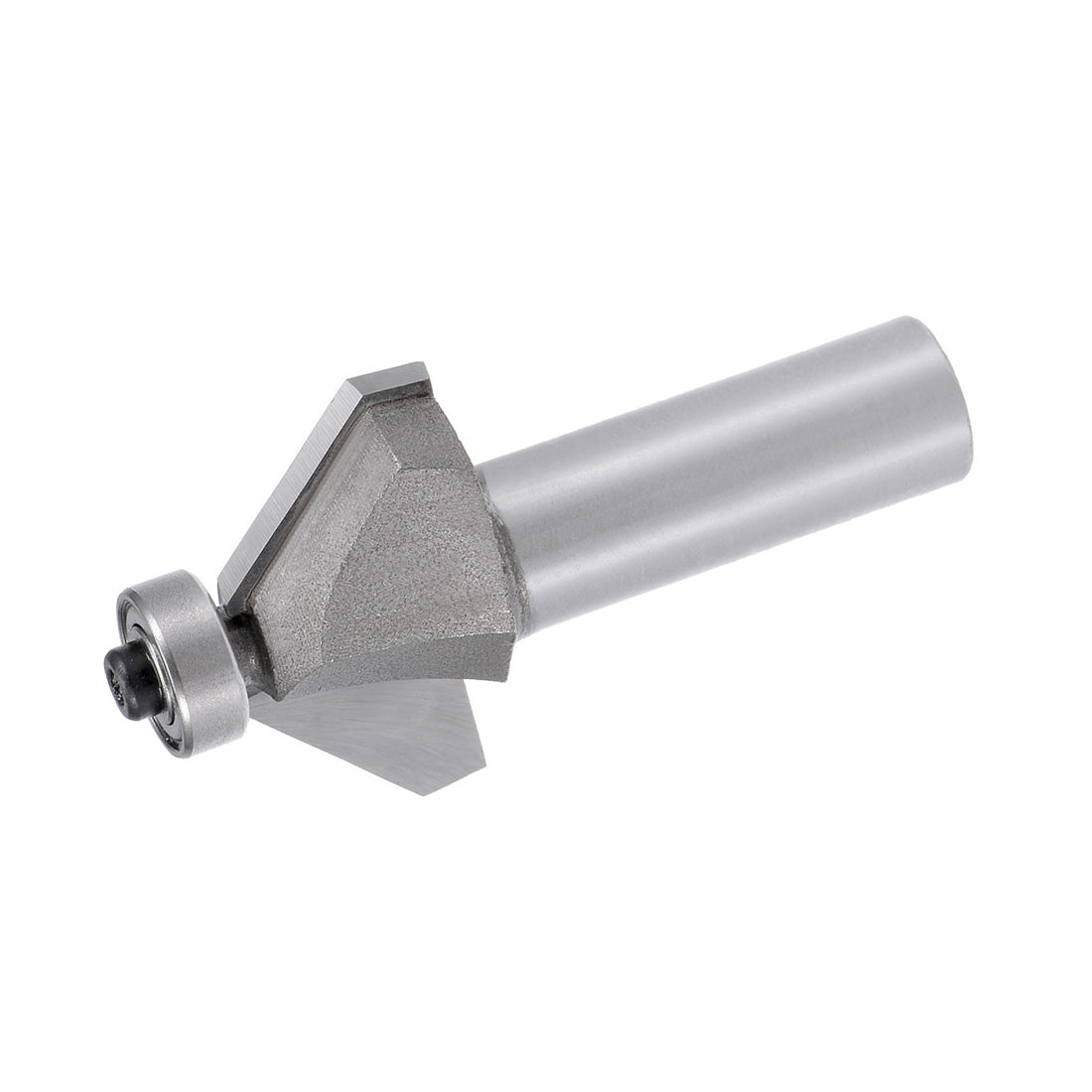 Harfington Chamfer Router Bit 1/2 Shank Dia 45 Degree Carbon Steel Bearing for Woodworking