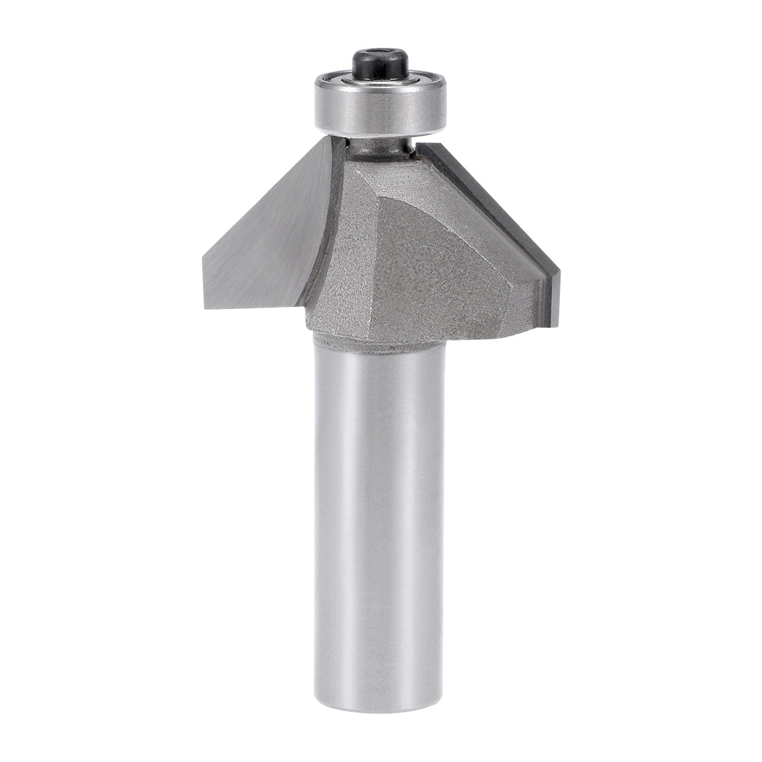 Harfington Chamfer Router Bit 1/2 Shank Dia 45 Degree Carbon Steel Bearing for Woodworking