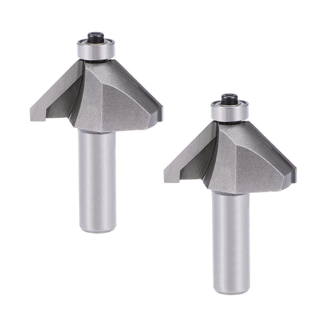 Harfington Chamfer Router Bit Round Shank Carbon Steel Bearing