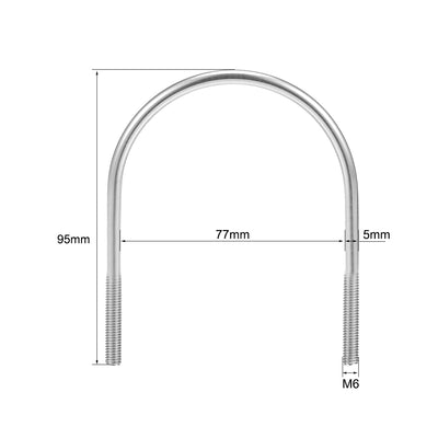 Harfington 5Pcs 304 Stainless Steel U Bolt Fastener