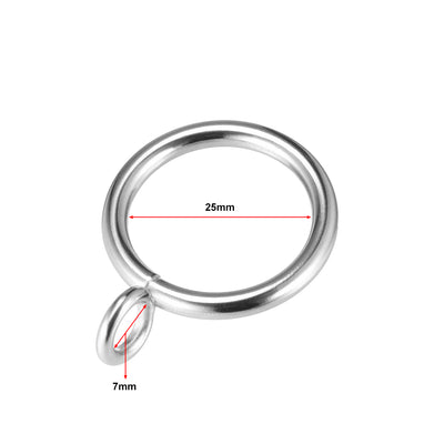 Harfington Curtain Rings Metal Drapery Ring for Curtain Rod