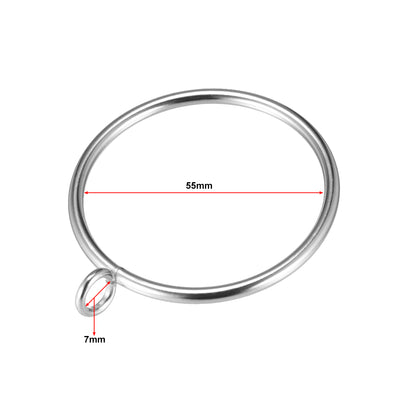 Harfington Curtain Rings Metal Drapery Ring for Curtain Rod