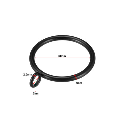 Harfington Curtain Rings Metal Drapery Ring for Curtain Rod