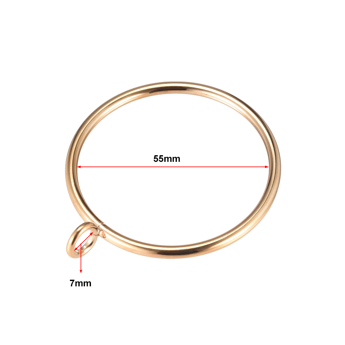 Harfington Curtain Rings Metal Drapery Ring for Curtain Rod