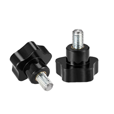 Harfington 10 Pcs Star Knobs Grips Male Thread  Steel Zinc Stud Replacement PP