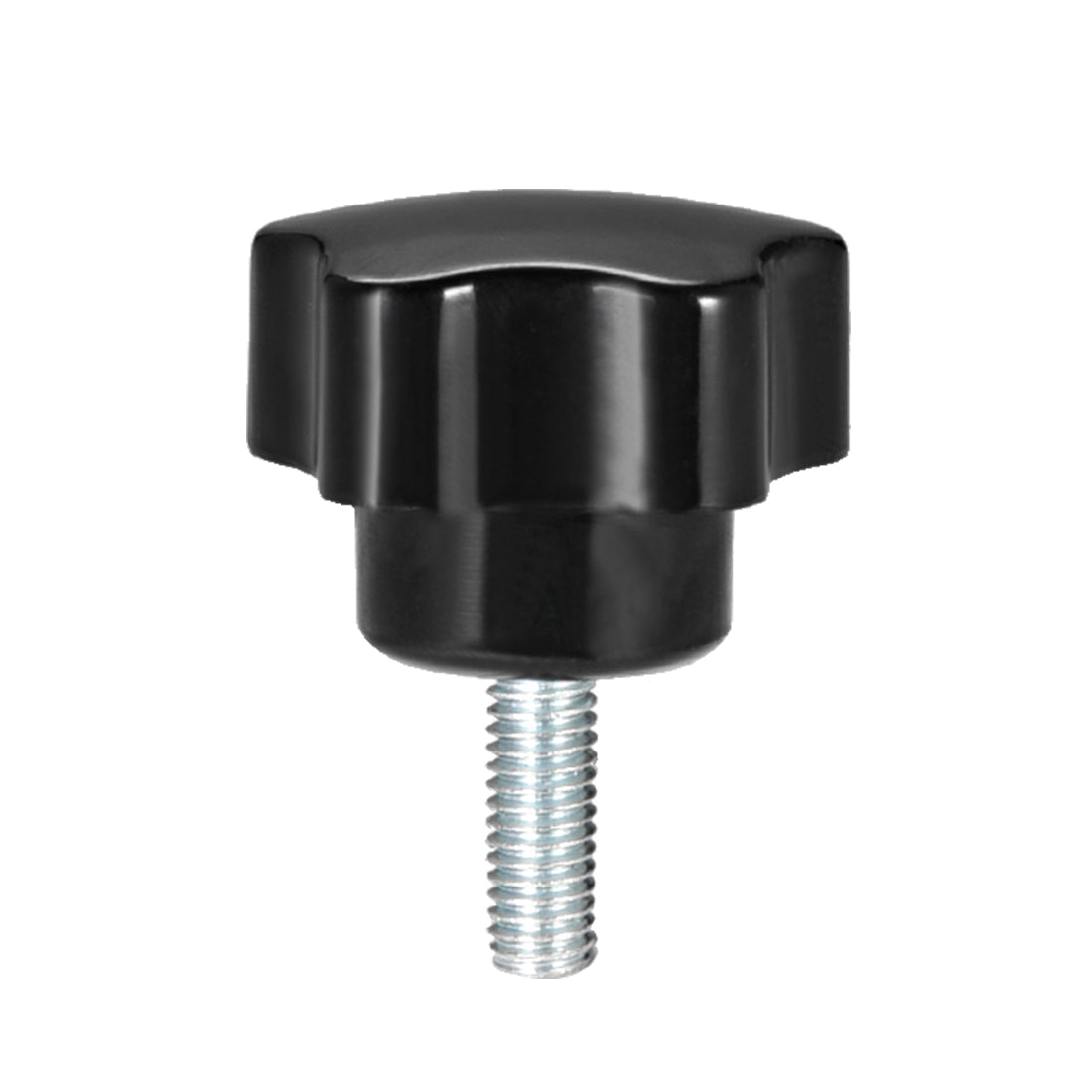 Harfington 20Pcs Star Knobs Grips Male Thread  Steel Zinc Stud Black PP