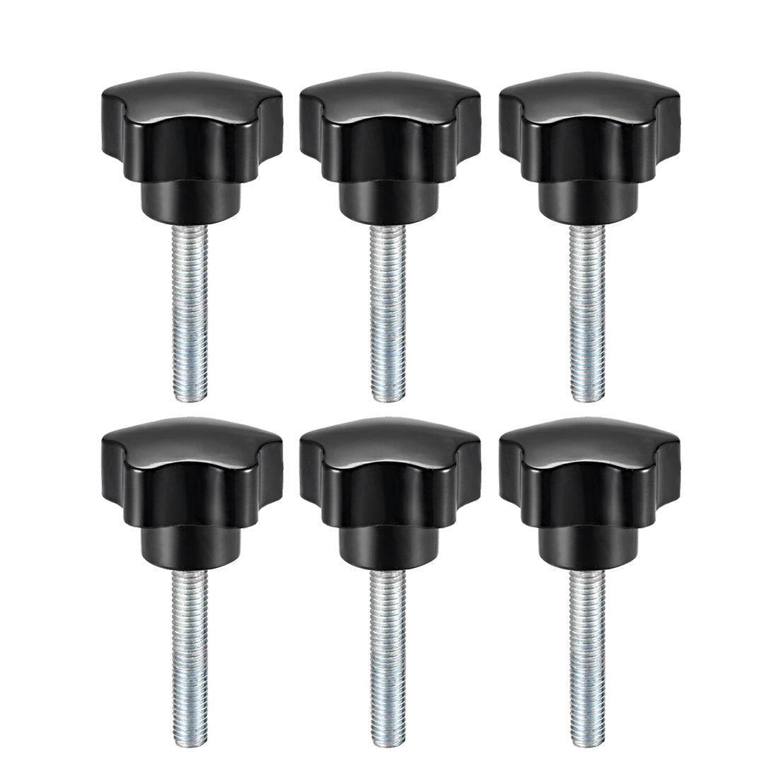 Harfington 6 Pcs Star Knob Grips Male Thread  Steel Zinc Stud Replacement PP