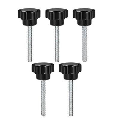 Harfington 5 Pcs Star Knobs Grip Male Thread  Steel Zinc Stud Replacement PP