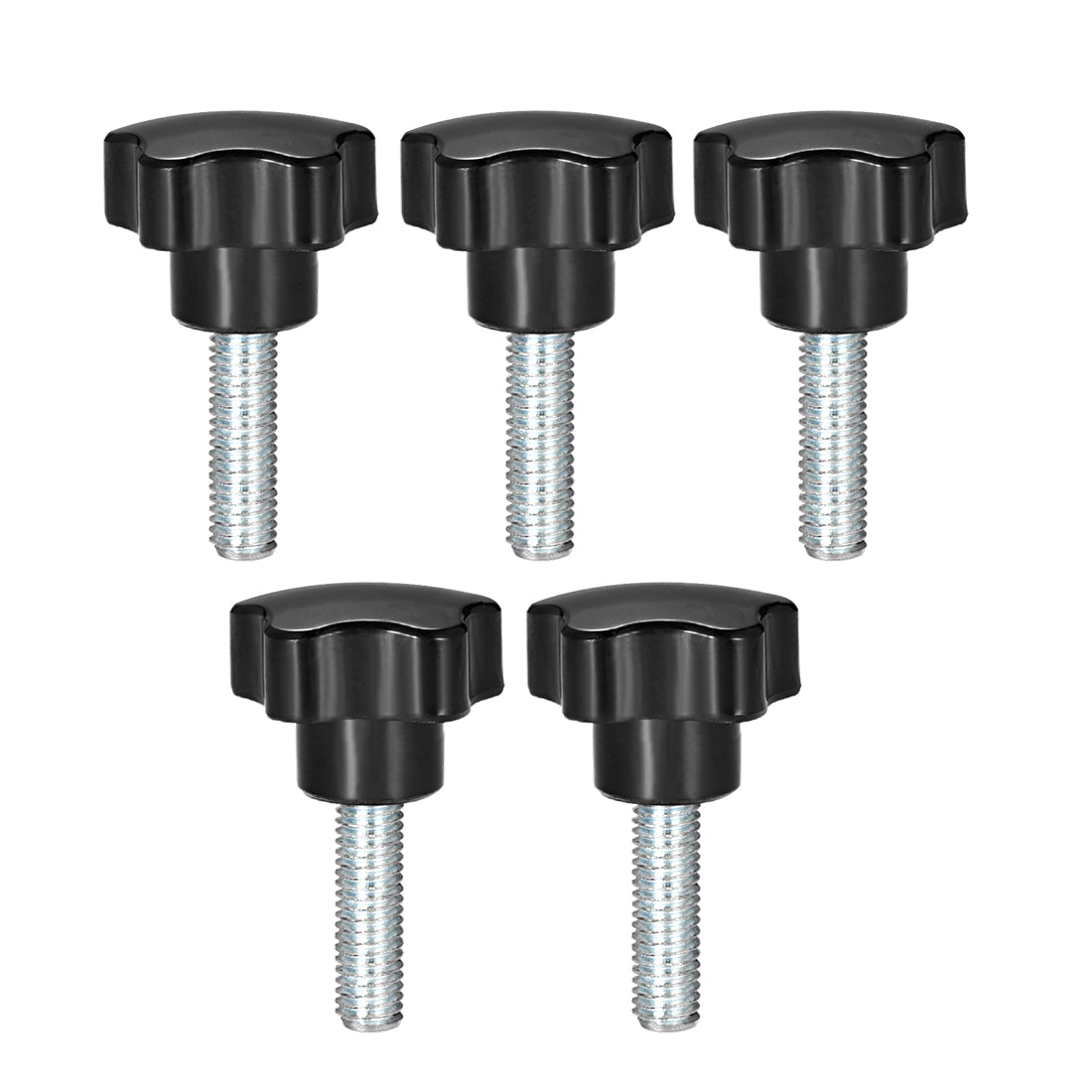 Harfington 5 Pcs Star Knobs Grip Male Thread  Steel Zinc Stud Replacement PP