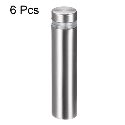 Harfington Glass Standoff Mount Stainless Steel Wall Standoff Holder Advertising Nails 12mm Dia 53mm Length 6 Pcs
