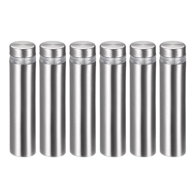 Harfington Glass Standoff Mount Stainless Steel Wall Standoff Holder Advertising Nails 12mm Dia 53mm Length 6 Pcs