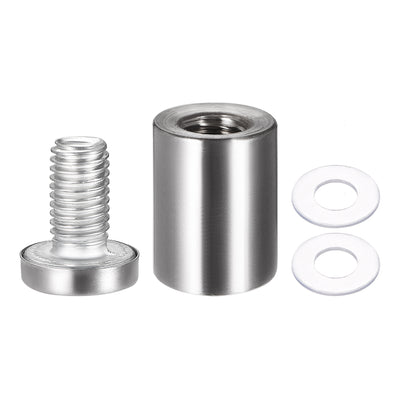 Harfington Glass Standoff Mount Stainless Steel Wall Standoff Holder Advertising Nails 19mm Dia 32mm Length 4 Pcs