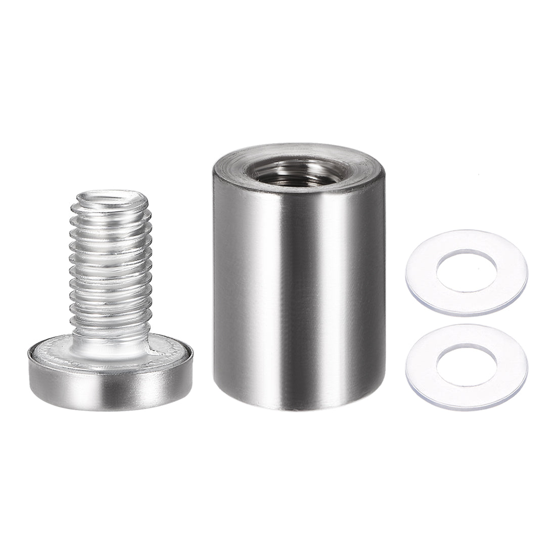 Harfington Glass Standoff Mount Stainless Steel Wall Standoff Holder Advertising Nails 19mm Dia 32mm Length 6 Pcs