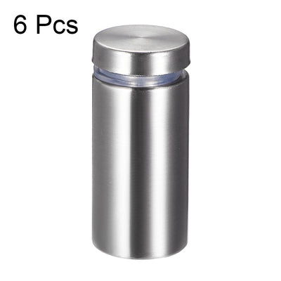 Harfington Glass Standoff Mount Stainless Steel Wall Standoff Holder Advertising Nails 19mm Dia 42mm Length 6 Pcs