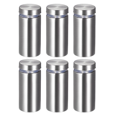 Harfington Glass Standoff Mount Stainless Steel Wall Standoff Holder Advertising Nails 19mm Dia 42mm Length 6 Pcs