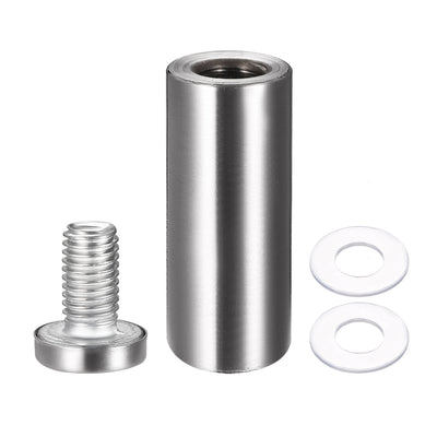 Harfington Glass Standoff Mount Stainless Steel Wall Standoff Holder Advertising Nails 19mm Dia 52mm Length 8 Pcs