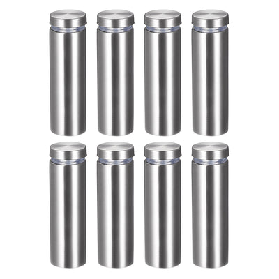 Harfington Glass Standoff Mount Stainless Steel Wall Standoff Holder Advertising Nails 19mm Dia 62mm Length 8 Pcs