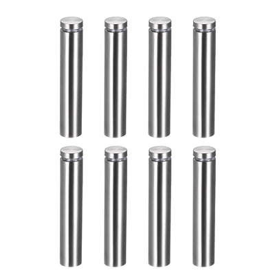 Harfington Glass Standoff Mount Stainless Steel Wall Standoff Holder Advertising Nails 19mm Dia 102mm Length 8 Pcs