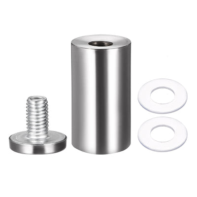 Harfington Glass Standoff Mount Stainless Steel Wall Standoff Holder Advertising Nails 25mm Dia 52mm Length 8 Pcs