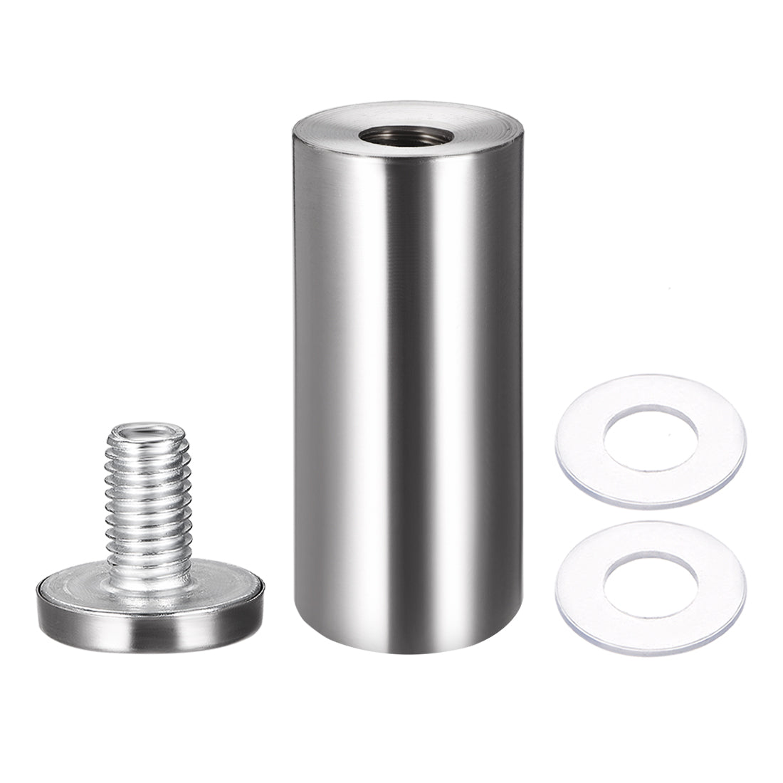 Harfington Glass Standoff Mount Stainless Steel Wall Standoff Holder Advertising Nails 25mm Dia 62mm Length 8 Pcs