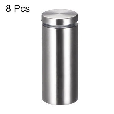 Harfington Glass Standoff Mount Stainless Steel Wall Standoff Holder Advertising Nails 25mm Dia 62mm Length 8 Pcs