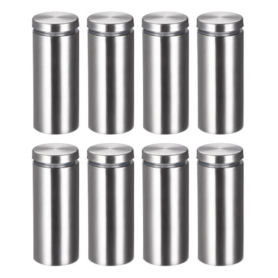 Harfington Glass Standoff Mount Stainless Steel Wall Standoff Holder Advertising Nails 25mm Dia 62mm Length 8 Pcs